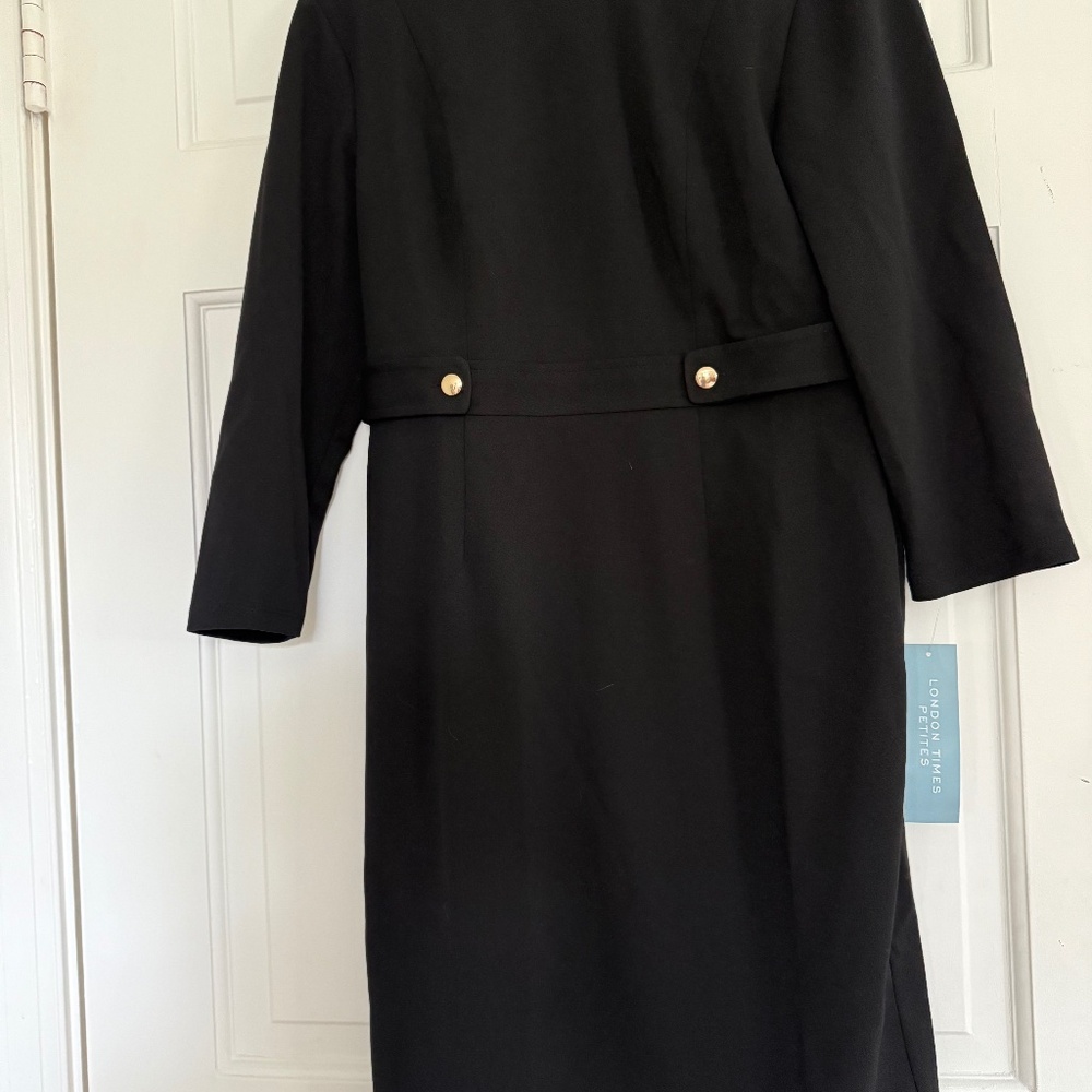 NWT - London Times Black Dress size Petite 8